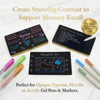 Black & Gold Revision Cards 3x5" - 150 Pcs