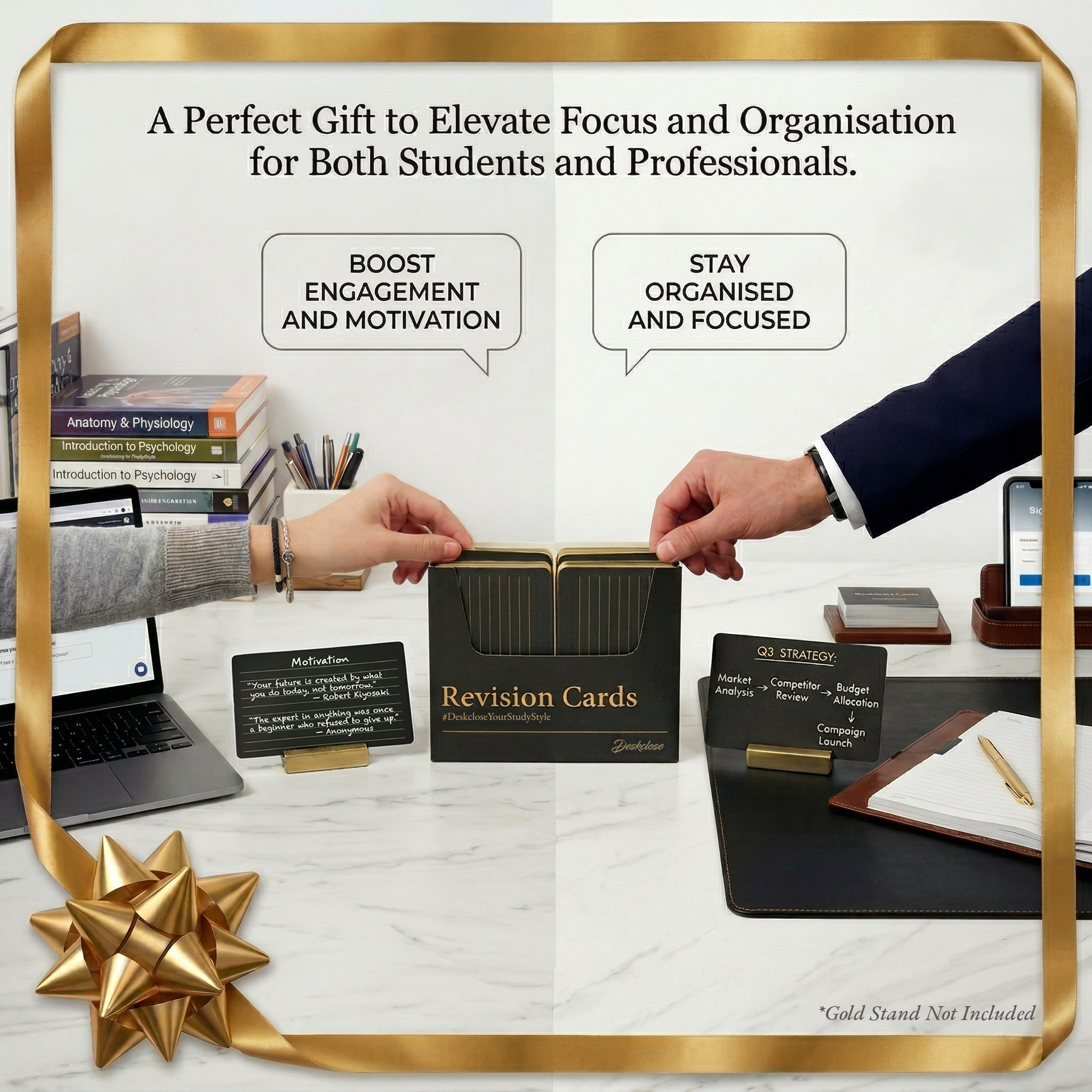 Black & Gold Revision Cards 3x5" - 150 Pcs